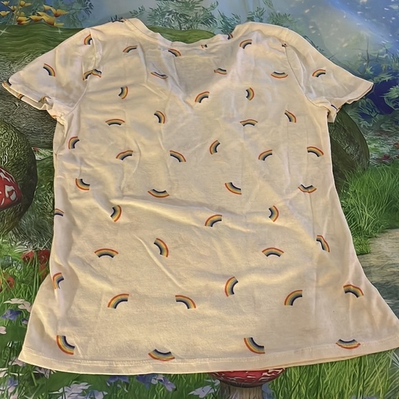 SOCIALITE Short Sleeve Pocket Tee, Rainbow 🌈 Print, S, EUC, For Bundles Only - Picture 4 of 4